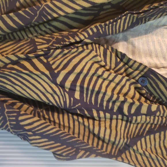 Anne Taylor Factory Leaf Print Button Up Dress - Picture 3 of 3